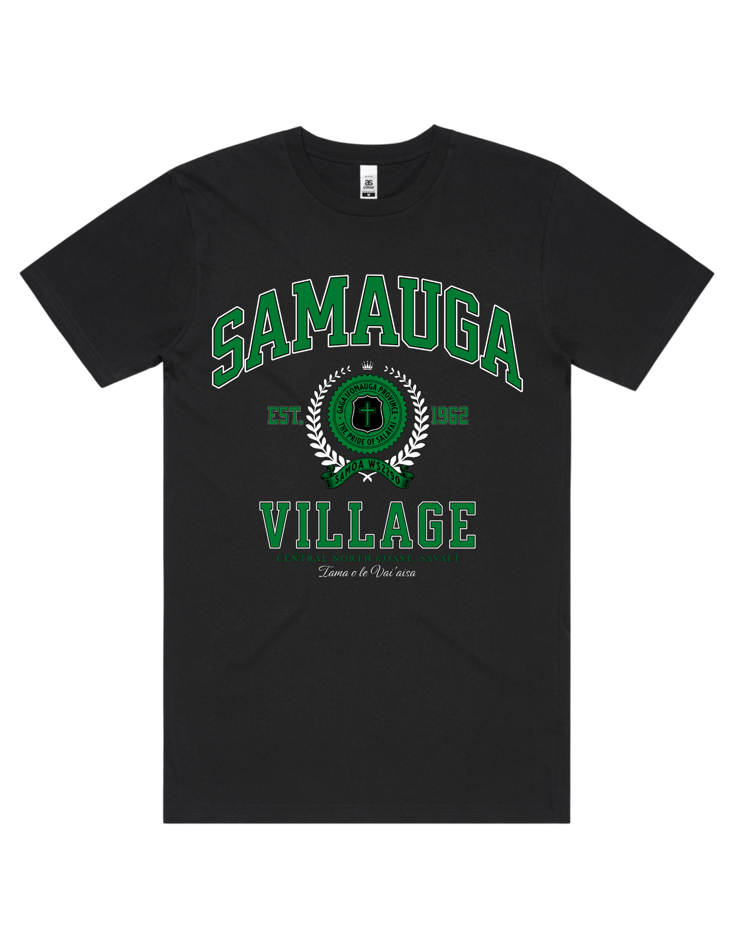 Samauga Varsity Tee 5050 - AS Colour - Green Print