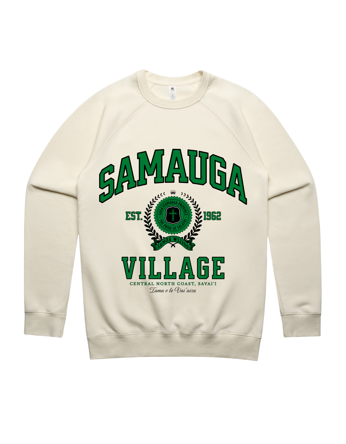 Samauga Varsity Crewneck 5100 - AS Colour - Green Print