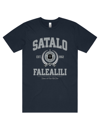 Satalo Falealili Varsity Tee 5050 - AS Colour - Silver Print