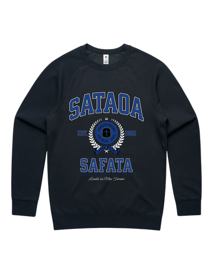 Sataoa Varsity Crewneck 5100 - AS Colour - Mid Blue Print