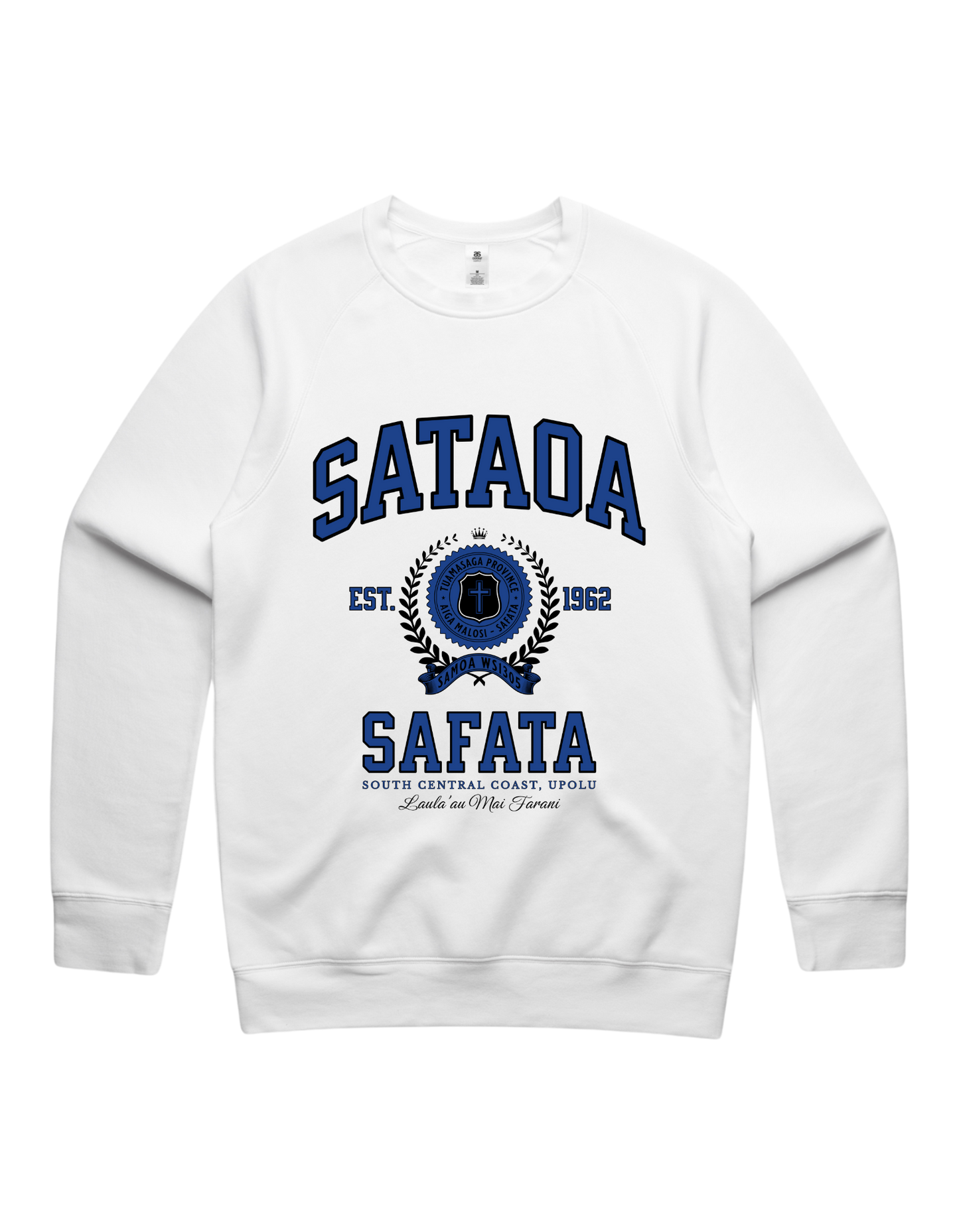 Sataoa Varsity Crewneck 5100 - AS Colour - Mid Blue Print