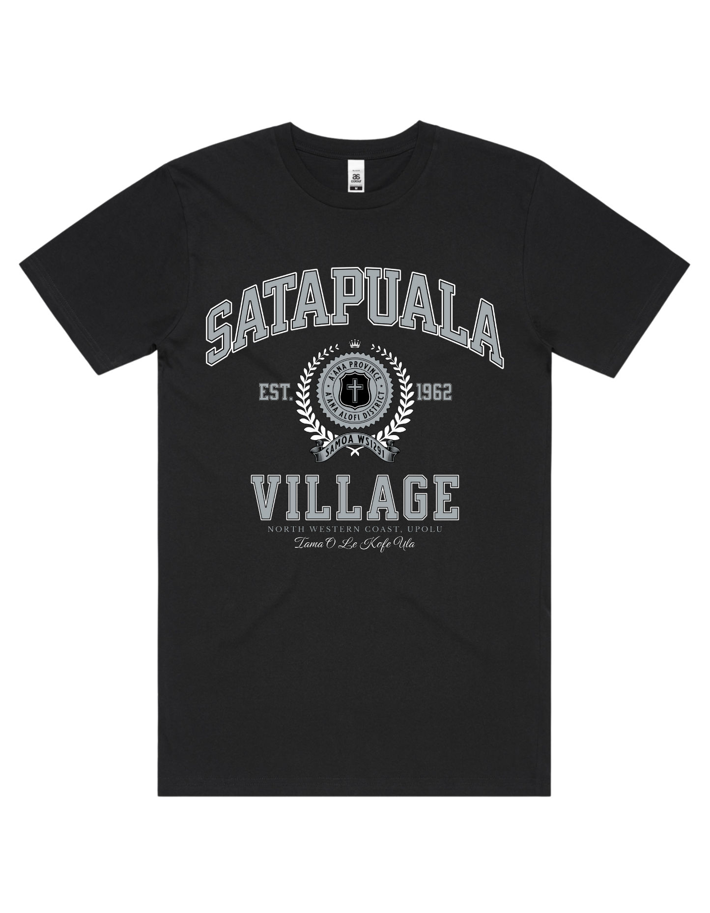 Satapuala Varsity Tee 5050 - AS Colour - Silver Print