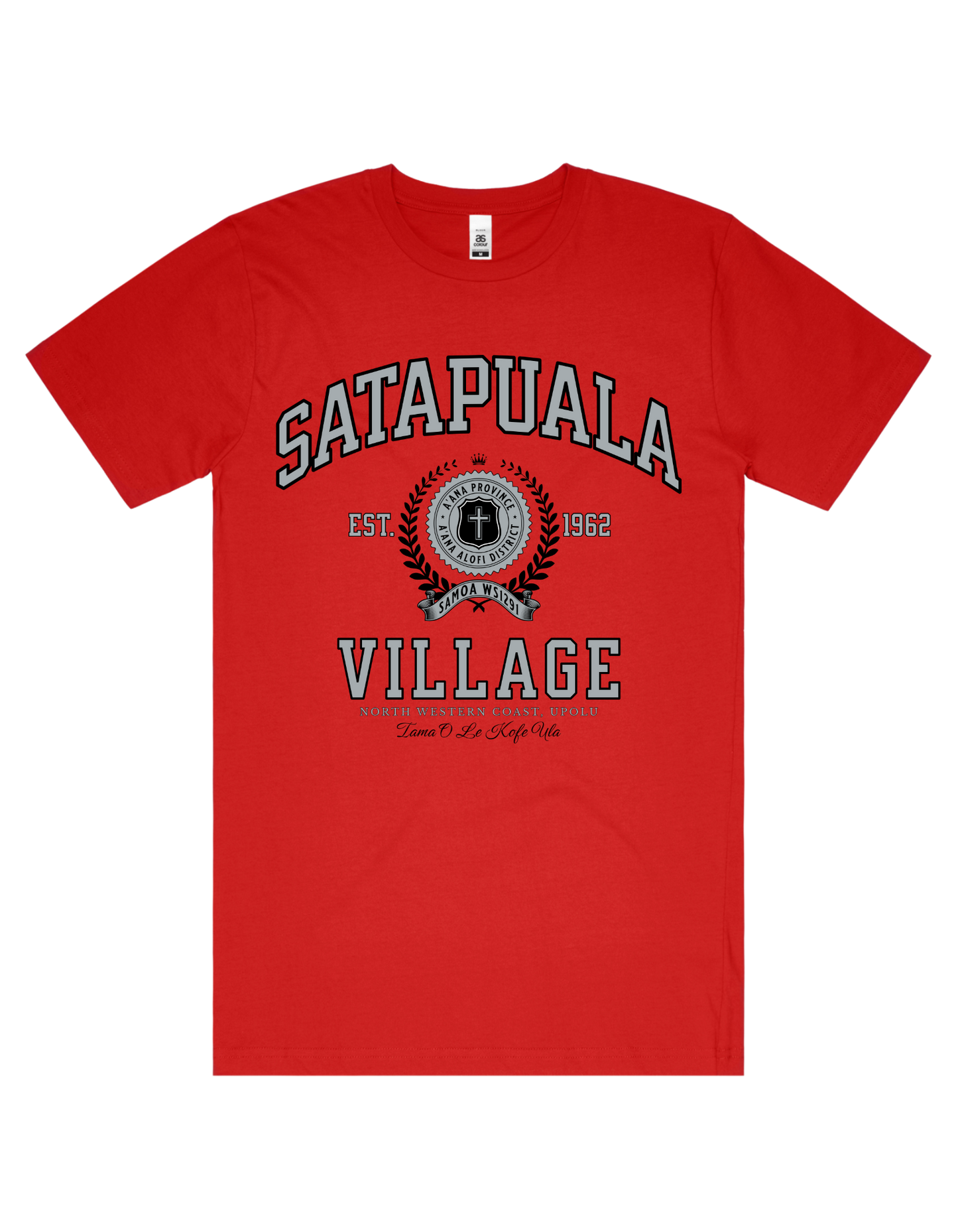 Satapuala Varsity Tee 5050 - AS Colour - Silver Print