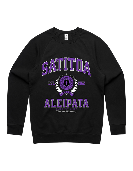 Satitoa Varsity Crewneck 5100 - AS Colour - Purple Print