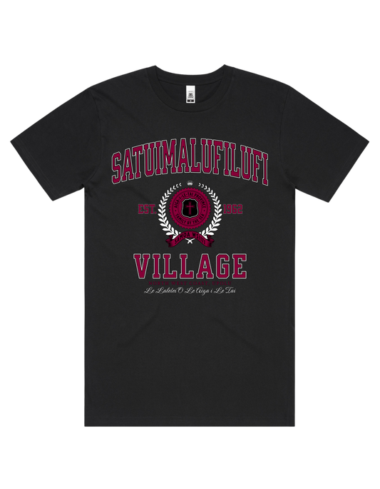 Satuimalufilufi Varsity Tee 5050 - AS Colour - Wine Print