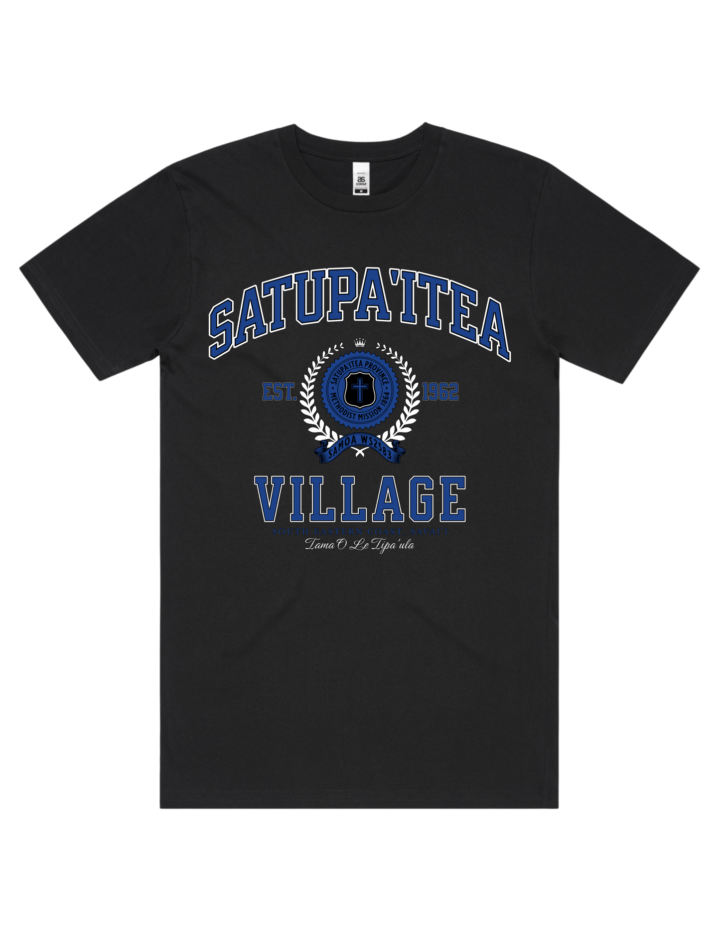 Satupa'itea Varsity Tee 5050 - AS Colour - Mid Blue Print