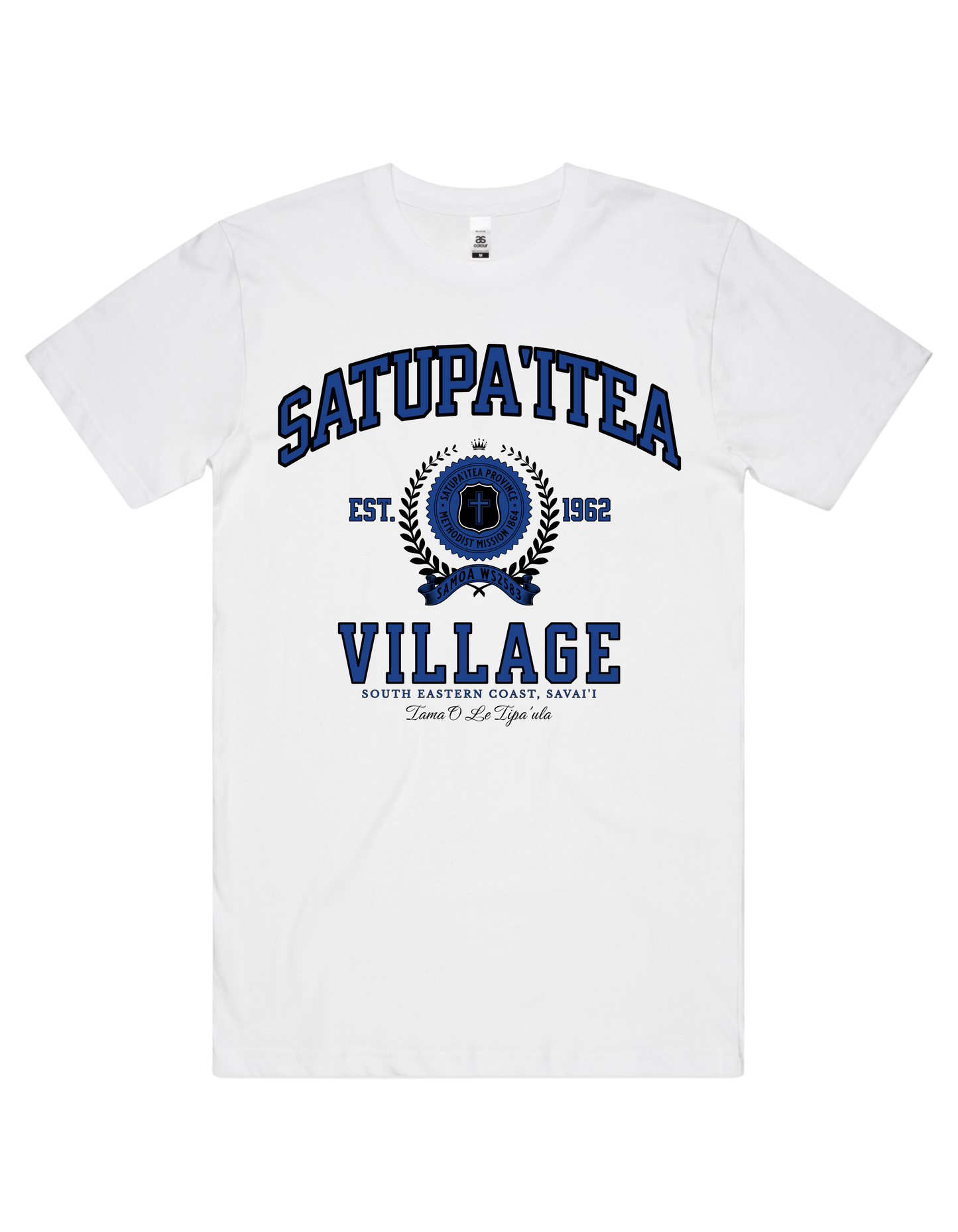 Satupa'itea Varsity Tee 5050 - AS Colour - Mid Blue Print