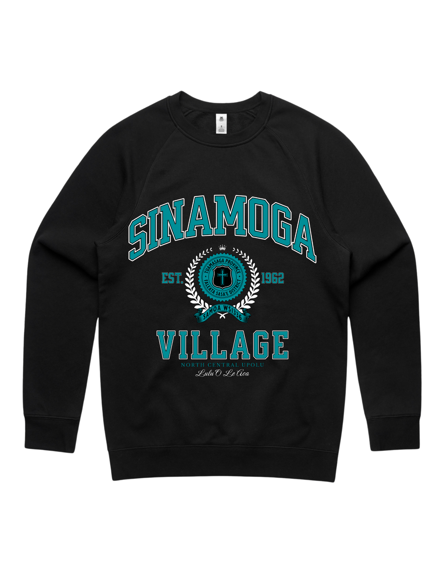 Sinamoga Varsity Crewneck 5100 - AS Colour - Aqua Print