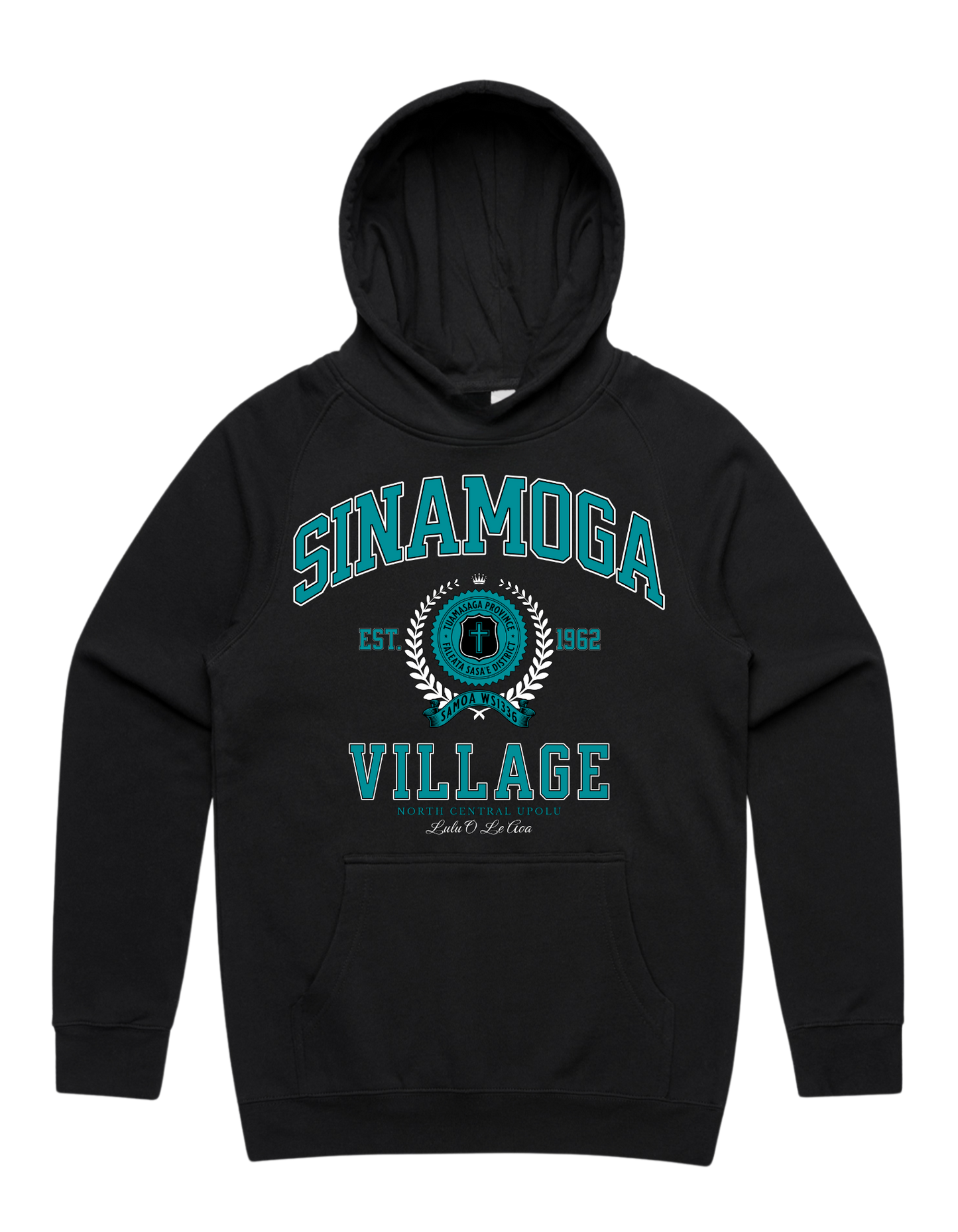 Sinamoga Varsity Supply Hood 5101 - AS Colour - Aqua Print