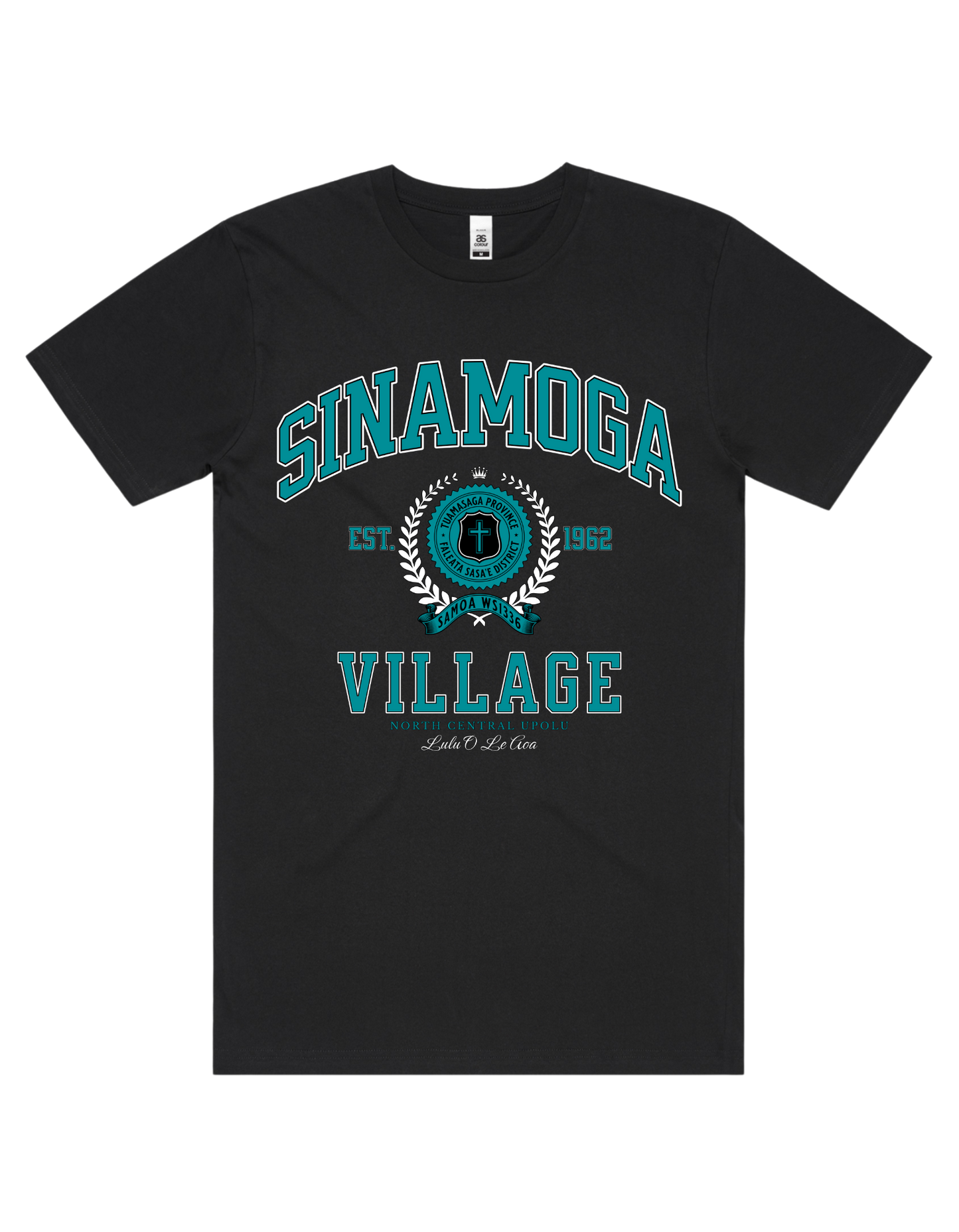 Sinamoga Varsity Tee 5050 - AS Colour - Aqua Print