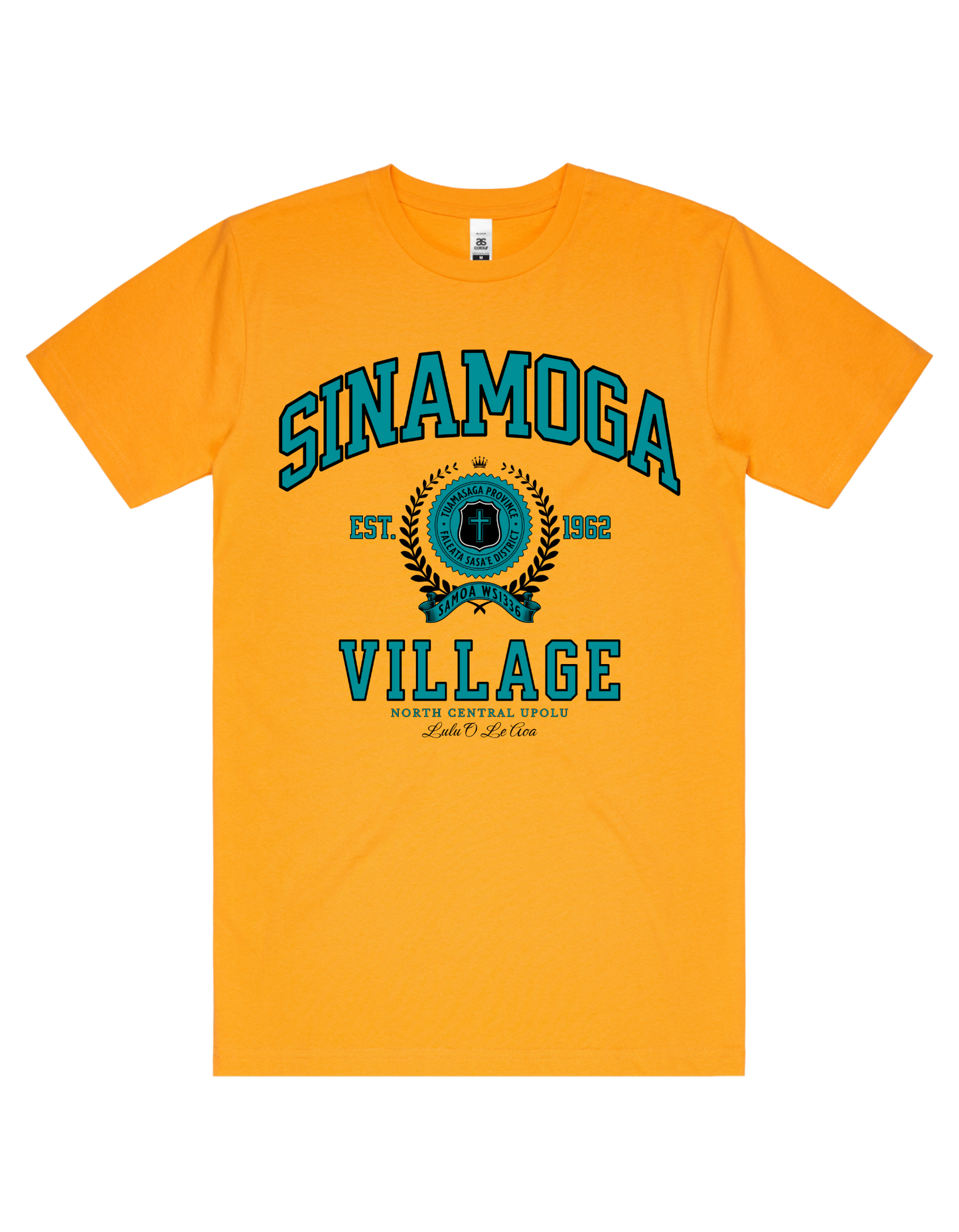 Sinamoga Varsity Tee 5050 - AS Colour - Aqua Print