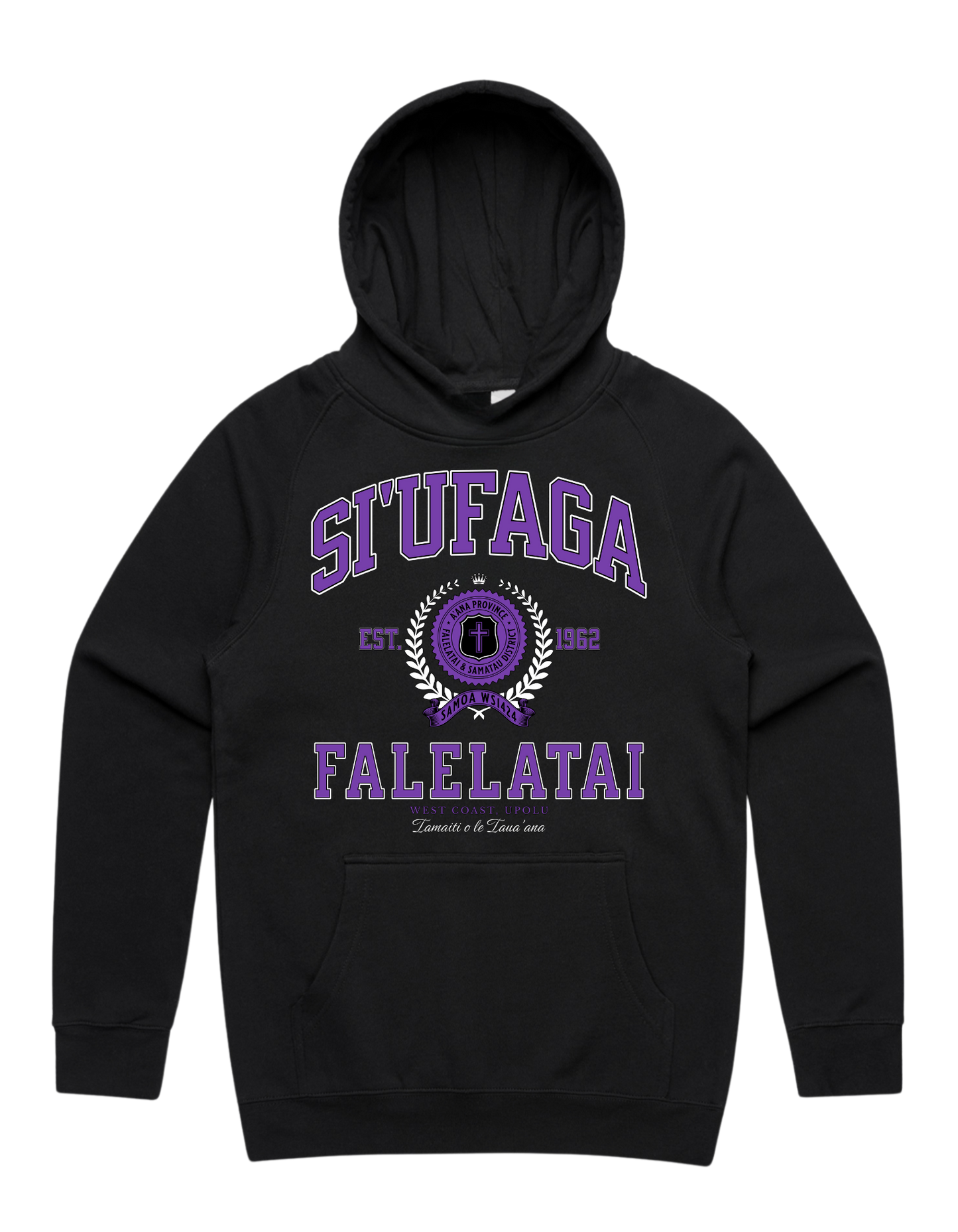 Siufaga Falelatai Varsity Hood 5101 - AS Colour - Purple Print