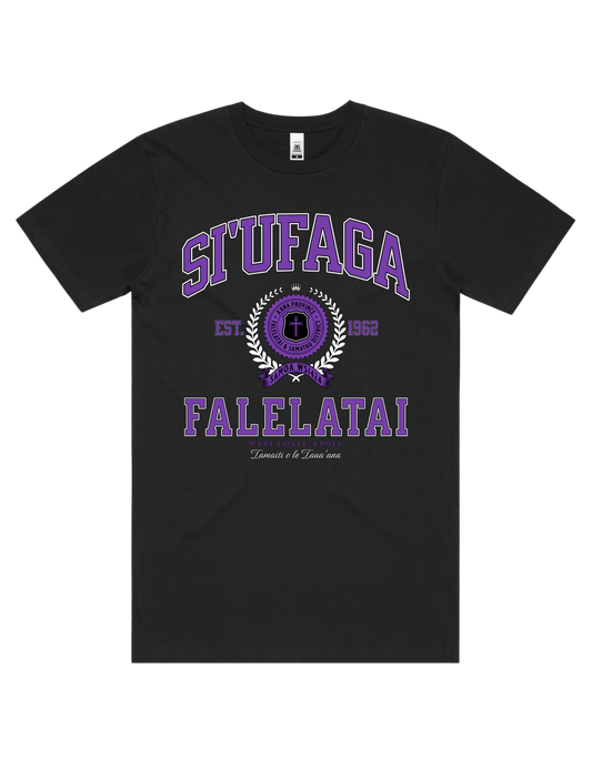 Siufaga Falelatai Varsity Tee 5050 - AS Colour - Purple Print