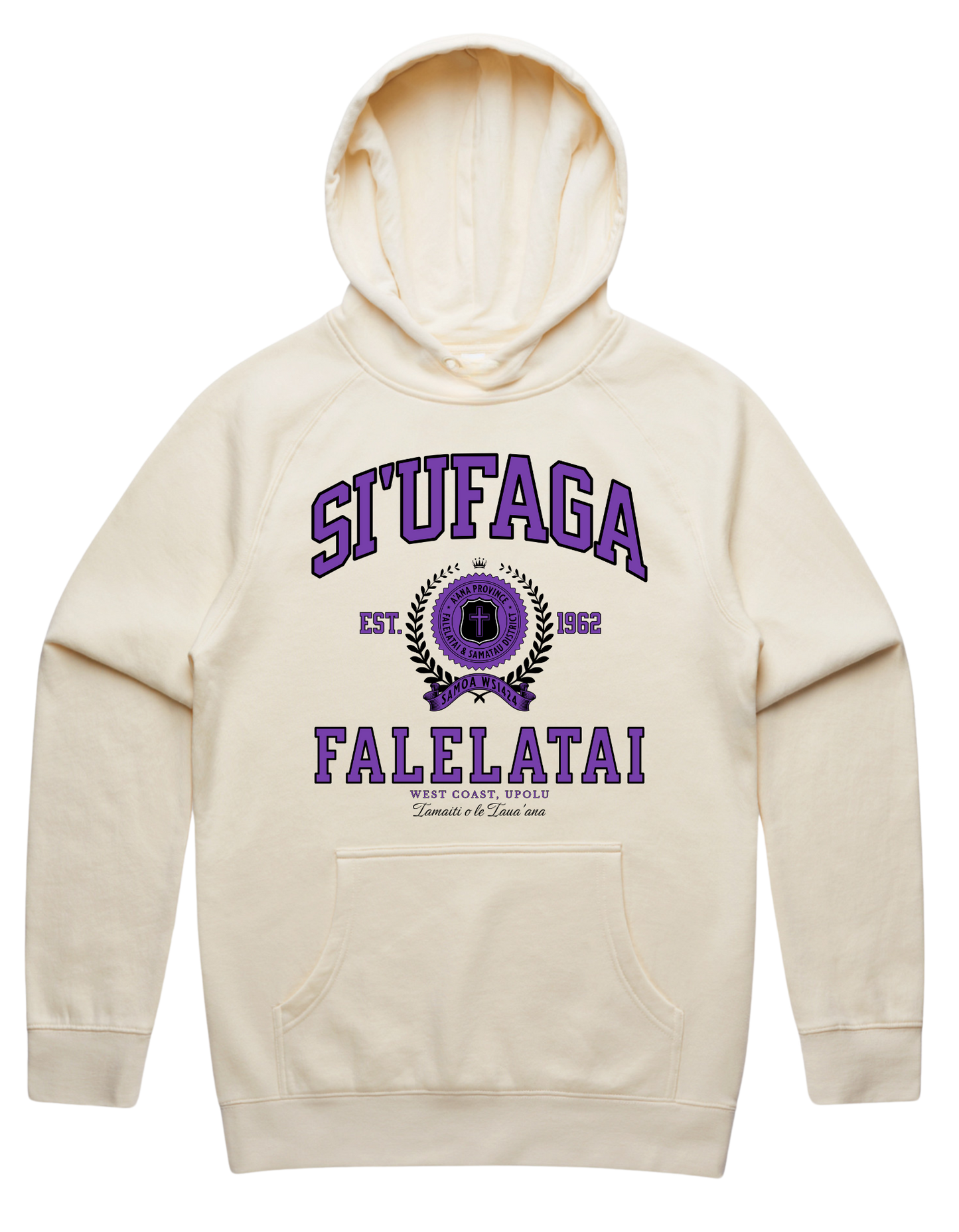 Siufaga Falelatai Varsity Hood 5101 - AS Colour - Purple Print