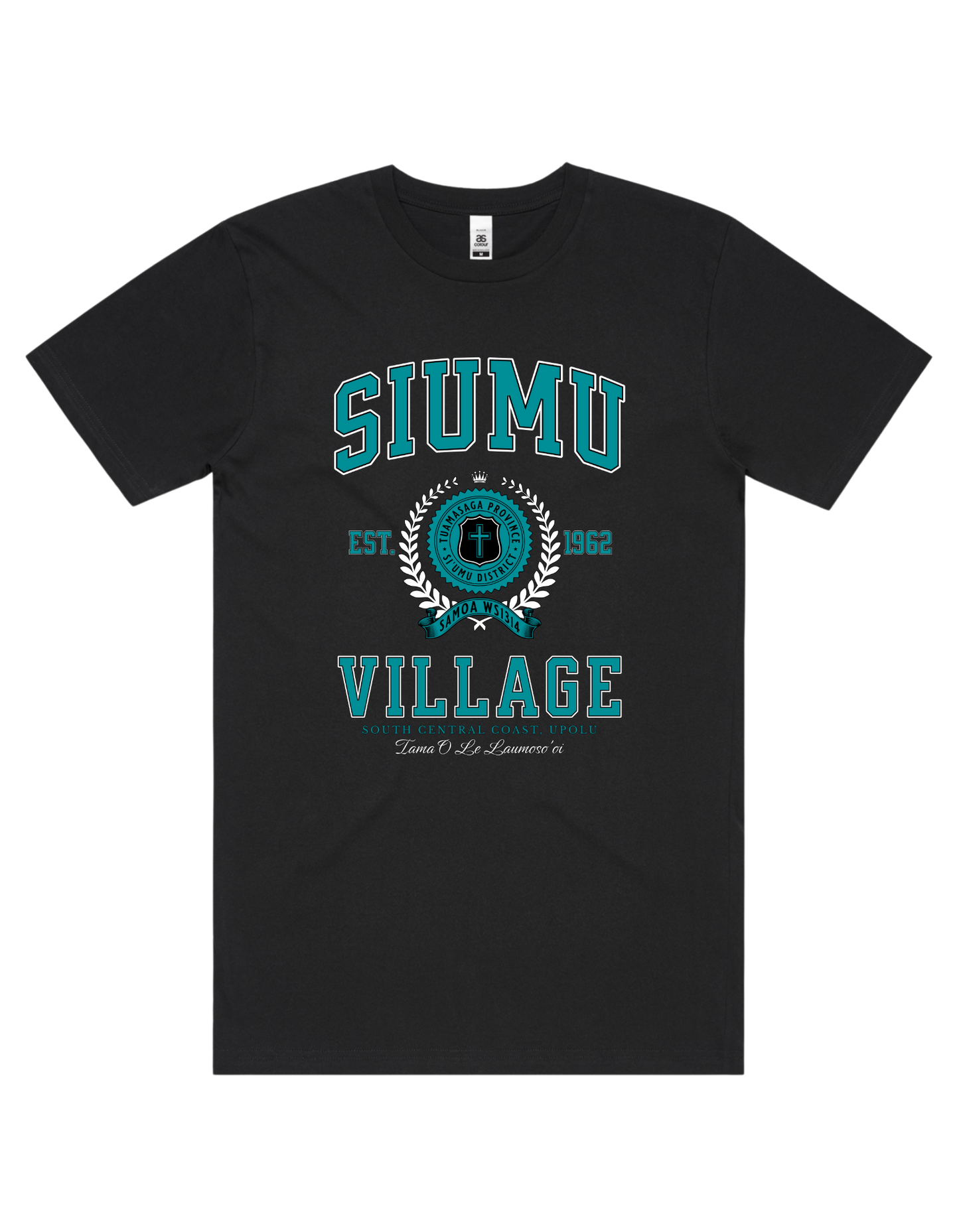 Siumu Varsity Tee 5050 - AS Colour - Aqua Print