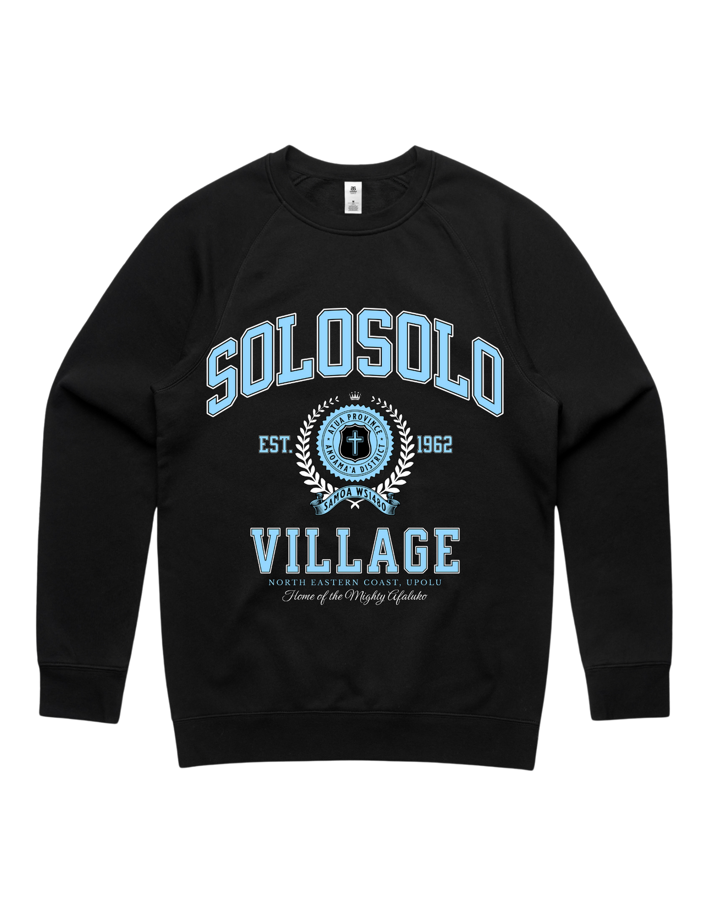 Solosolo Varsity Crewneck 5100 - AS Colour - Sky Blue Print