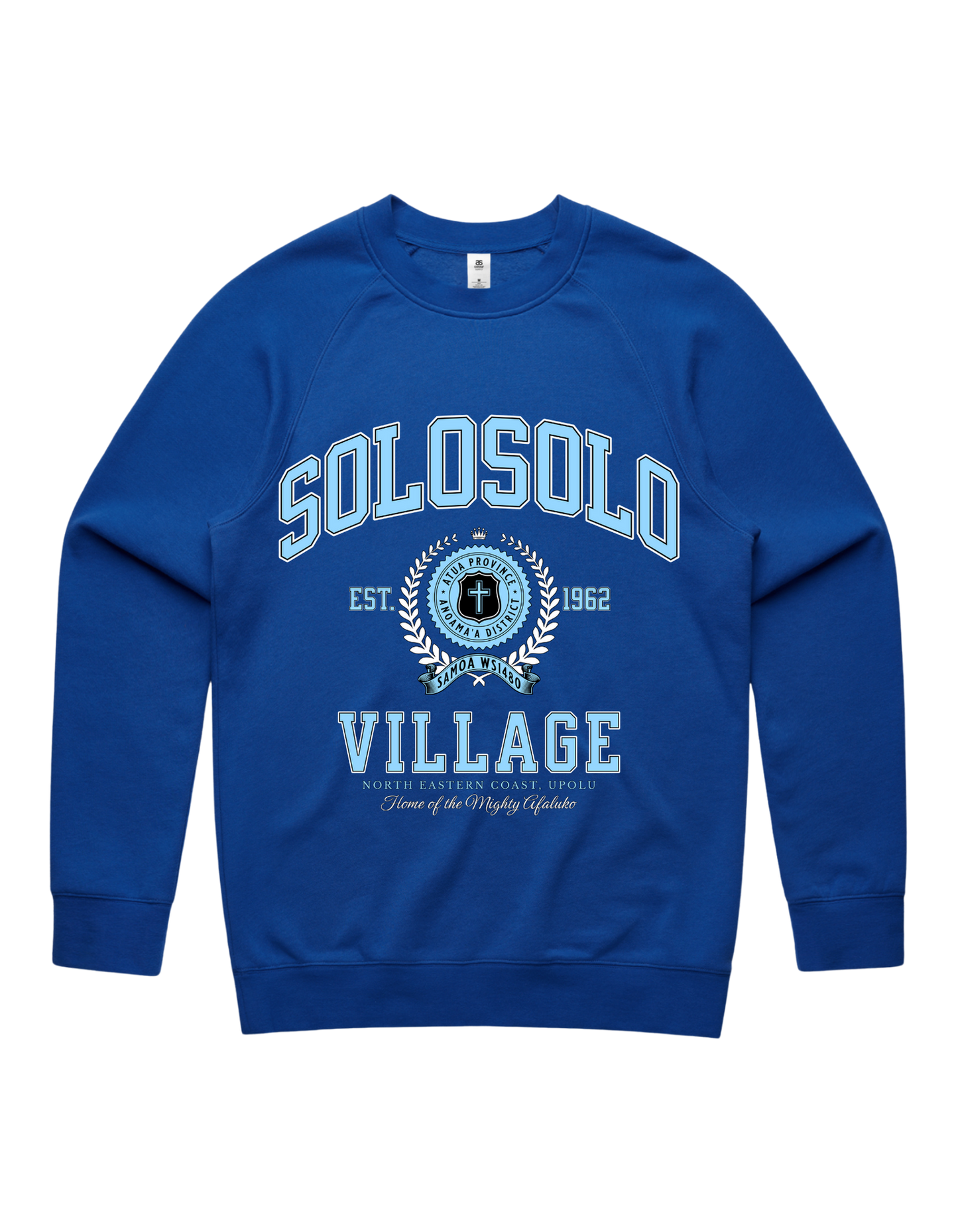 Solosolo Varsity Crewneck 5100 - AS Colour - Sky Blue Print