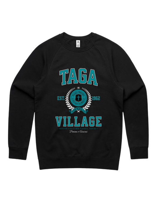 Taga Varsity Crewneck 5100 - AS Colour - Aqua Print