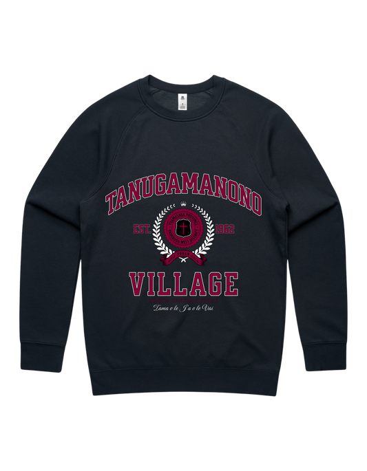 Tanugamanono Varsity Crewneck 5100 - AS Colour - Wine Print