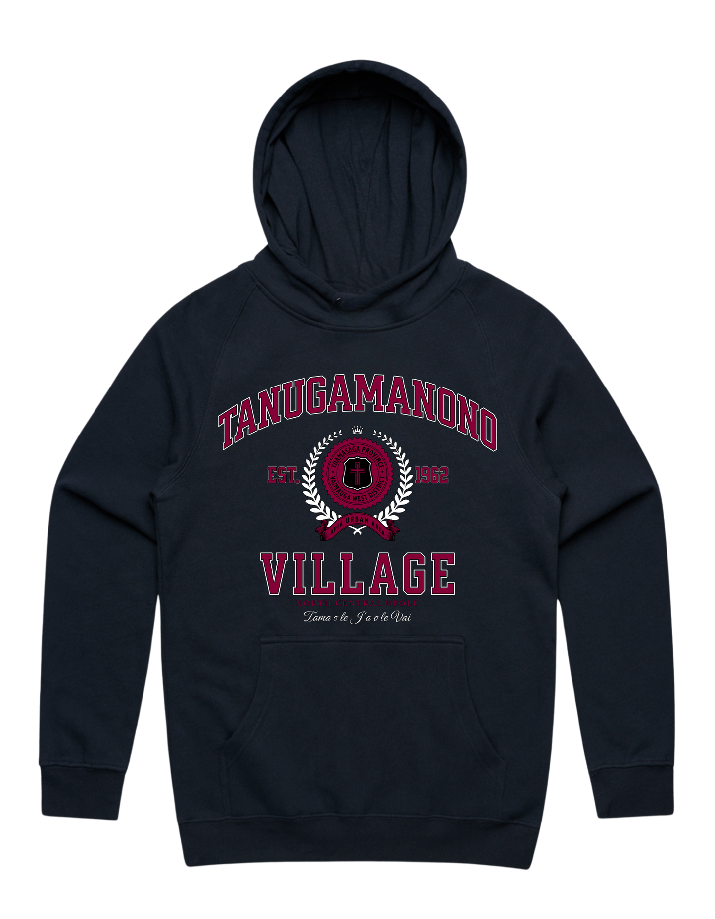 Tanugamanono Varsity Hood 5101 - AS Colour - Wine Print