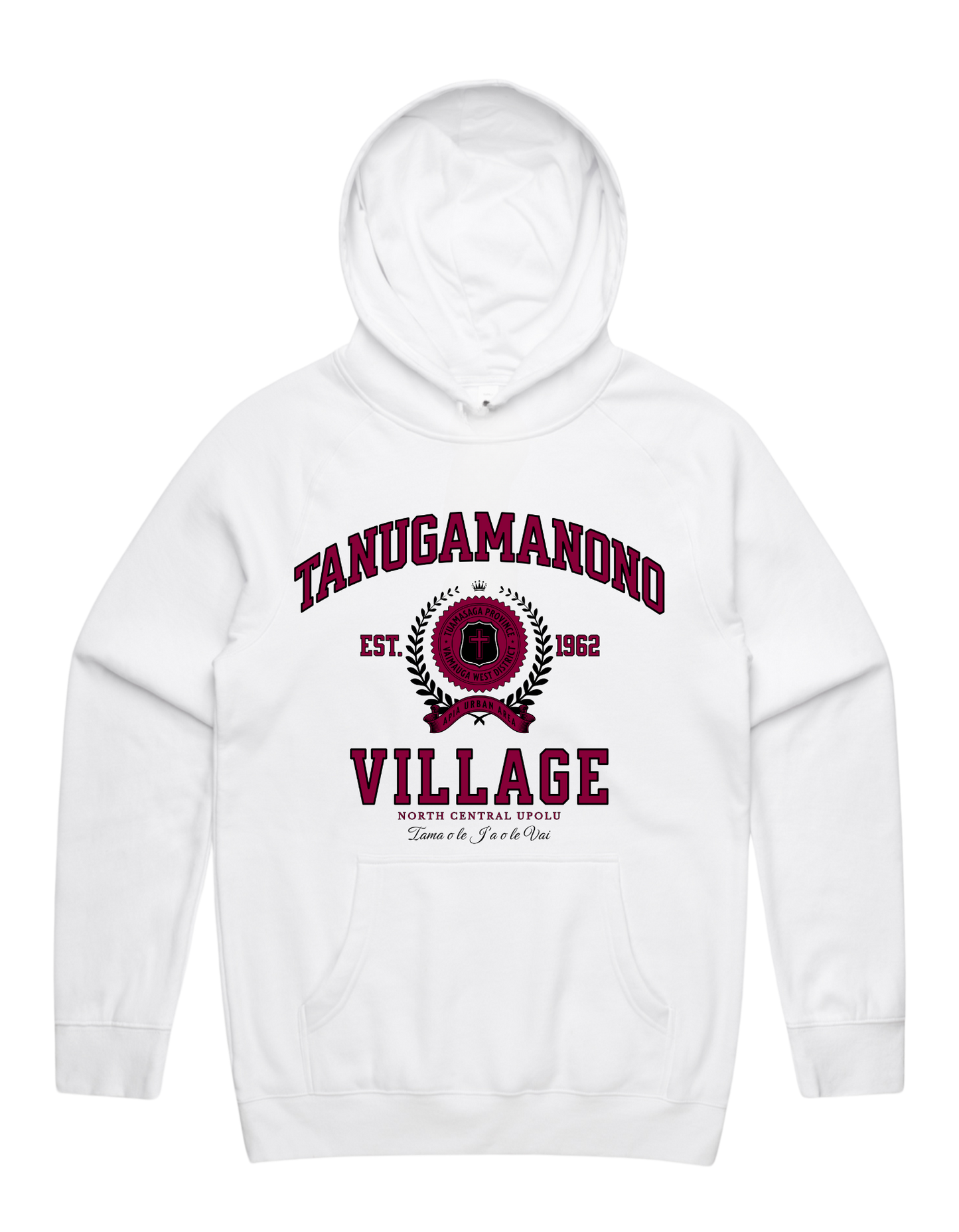 Tanugamanono Varsity Hood 5101 - AS Colour - Wine Print