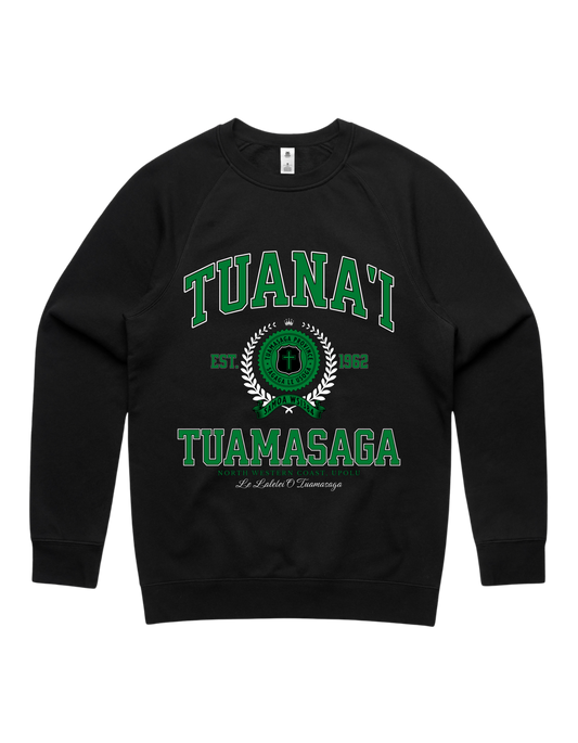 Tuana'i Varsity Crewneck 5100 - AS Colour - Green Print