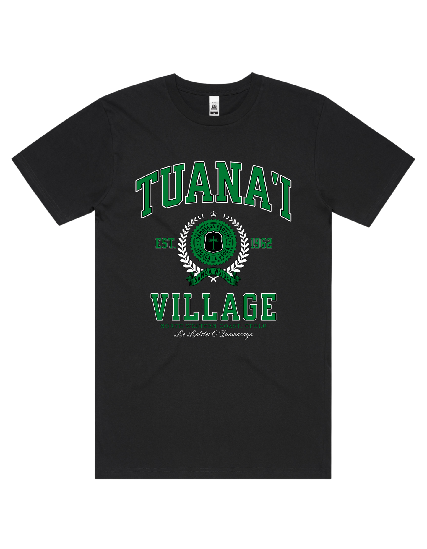 Tuana'i Varsity Tee 5050 - AS Colour - Green Print