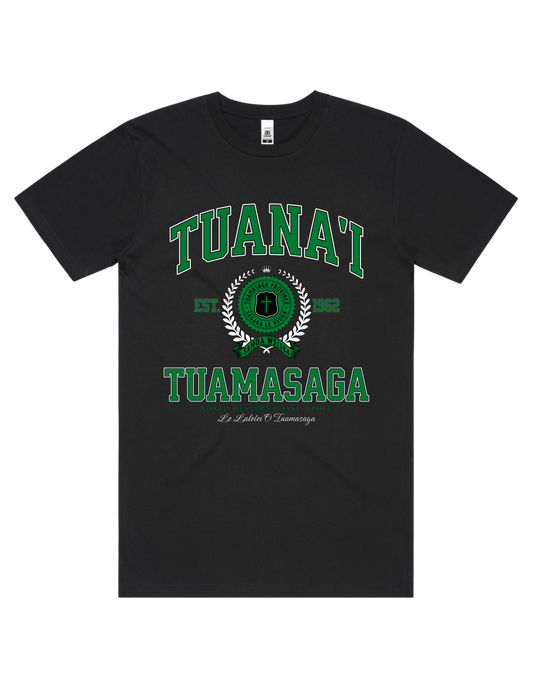 Tuana'i Varsity Tee 5050 - AS Colour - Green Print