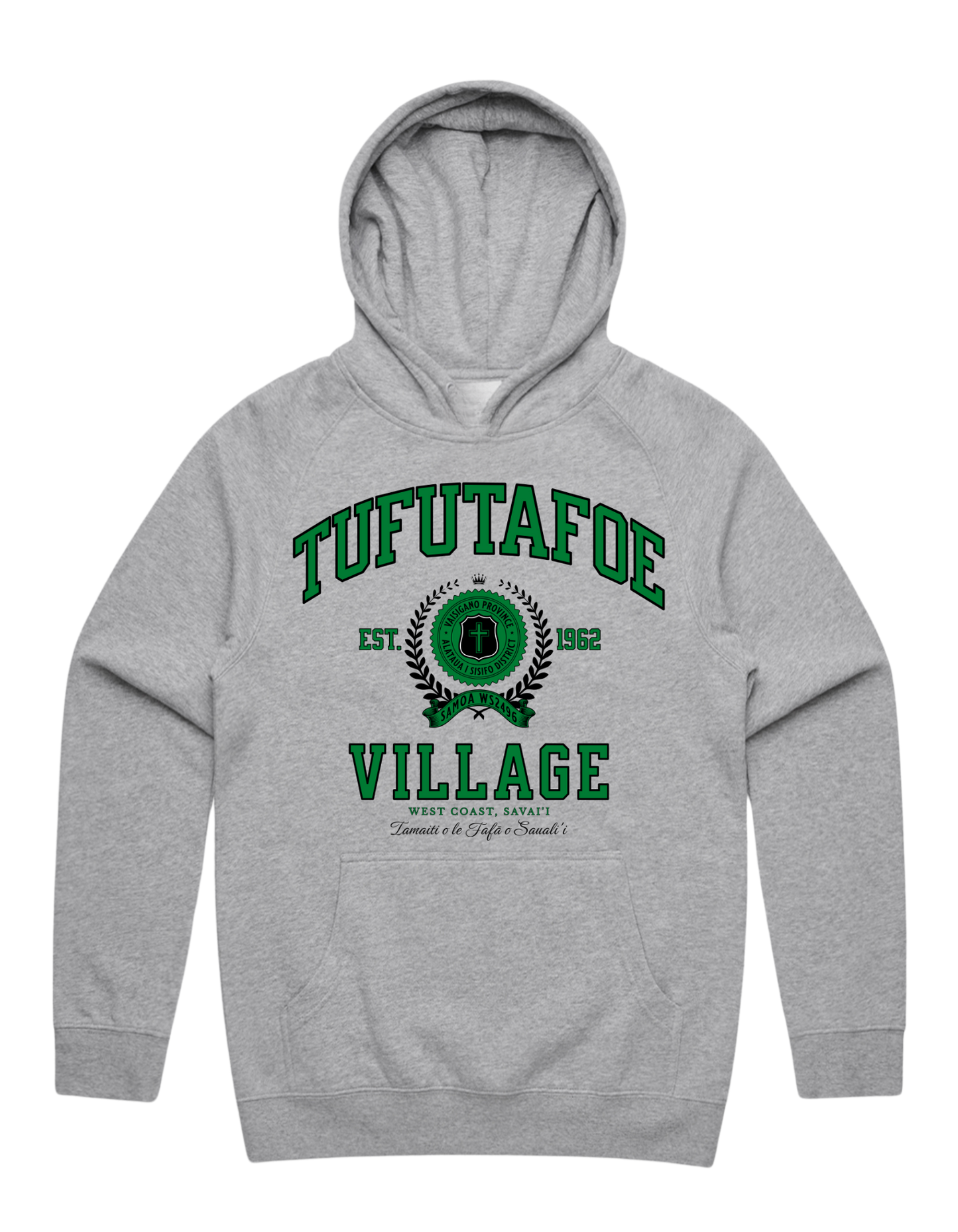 Tufutafoe Varsity Hood 5101 - AS Colour - Green Print