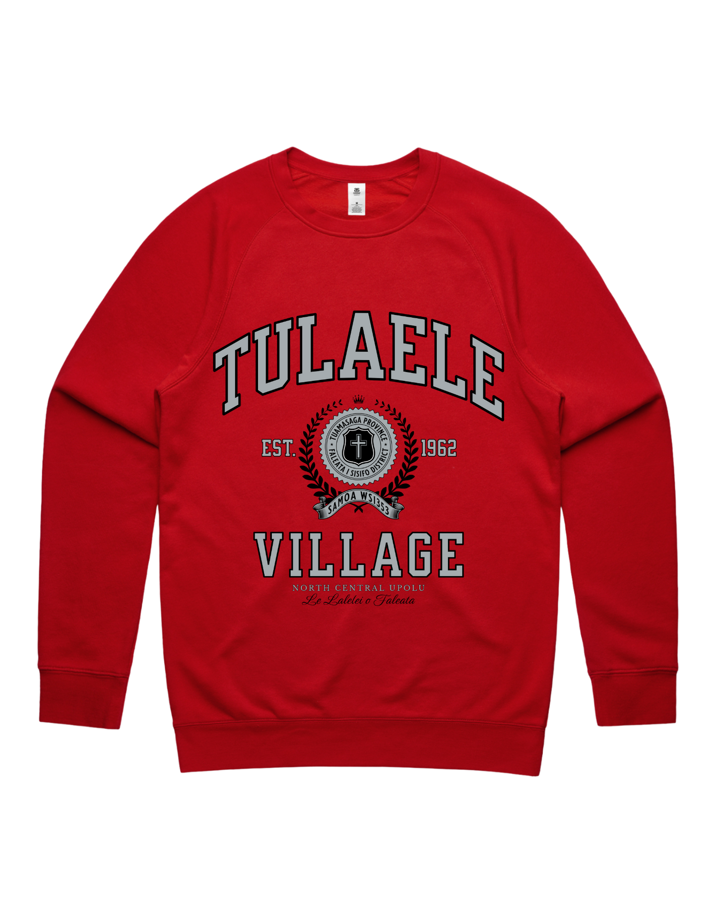 Tulaele Varsity Crewneck 5100 - AS Colour - Silver Print