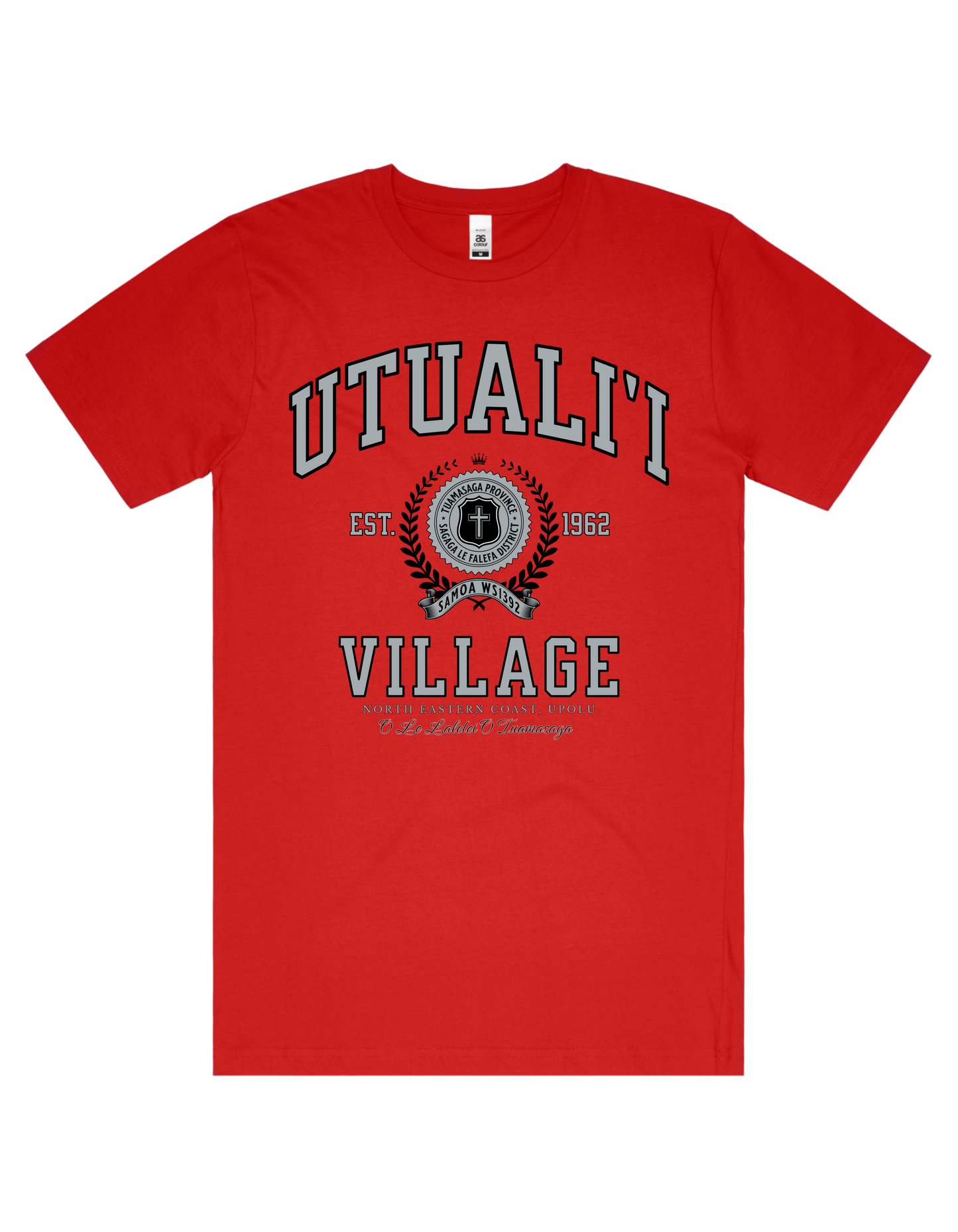 Utuali'i Varsity Tee 5050 - AS Colour - Silver Print