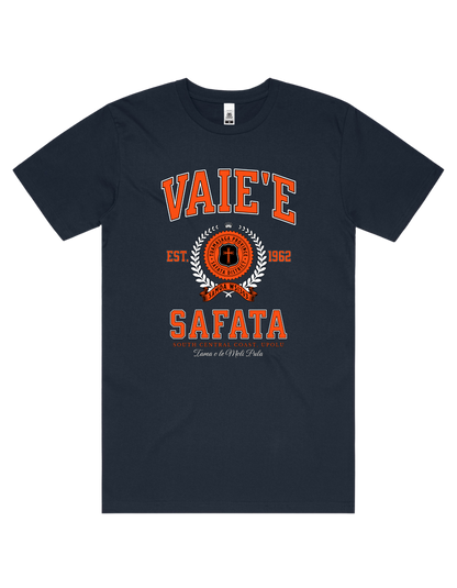 Vaie'e Safata Varsity Tee 5050 - AS Colour - Orange Print