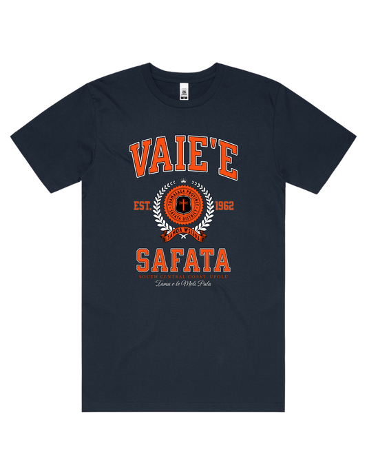 Vaie'e Safata Varsity Tee 5050 - AS Colour - Orange Print