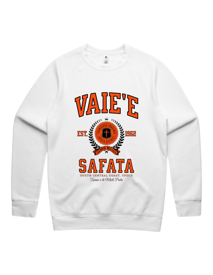 Vaie'e Safata Varsity Crewneck 5100 - AS Colour - Orange Print