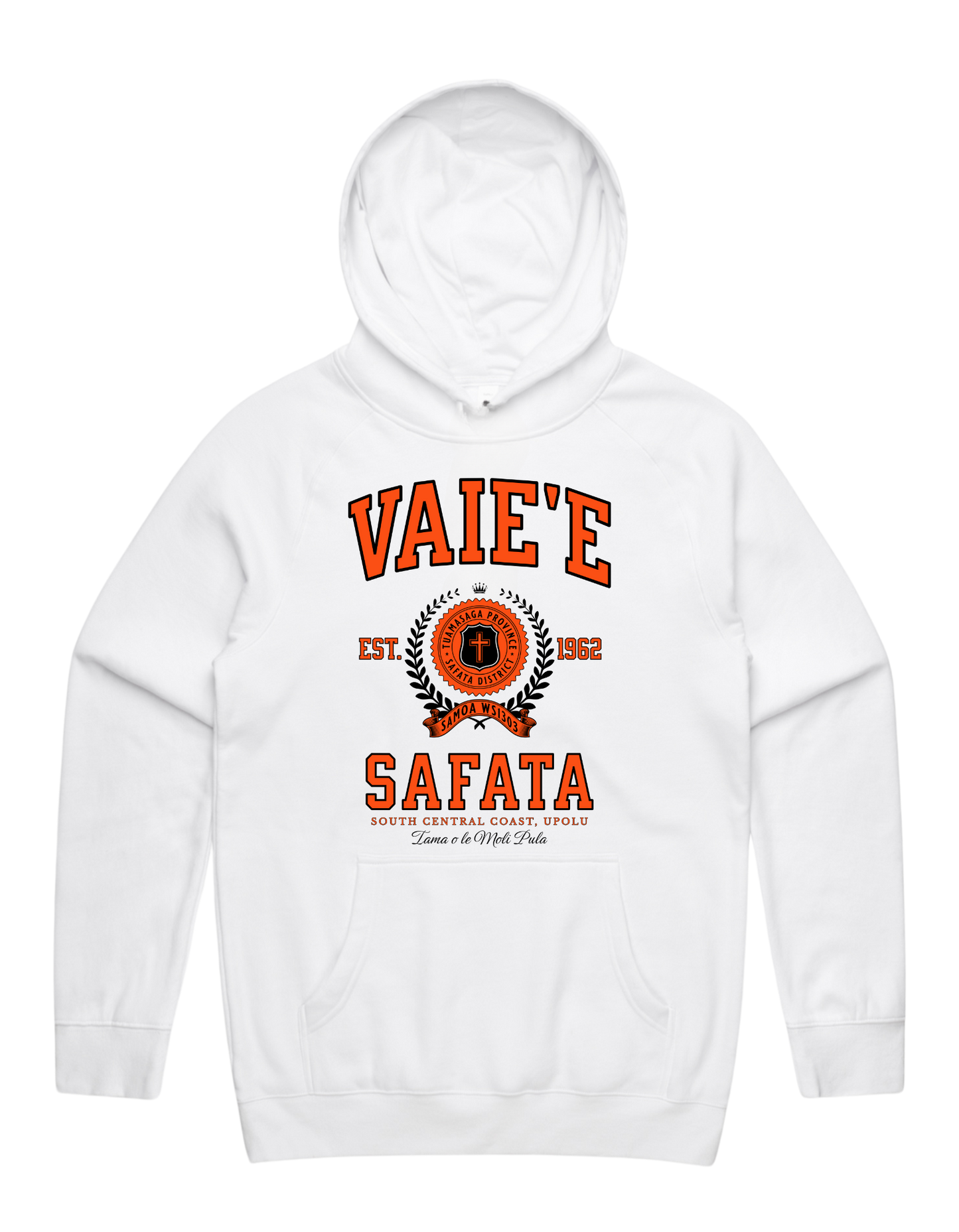 Vaie'e Safata Varsity Hood 5101 - AS Colour - Orange Print