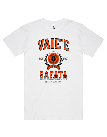 Vaie'e Safata Varsity Tee 5050 - AS Colour - Orange Print