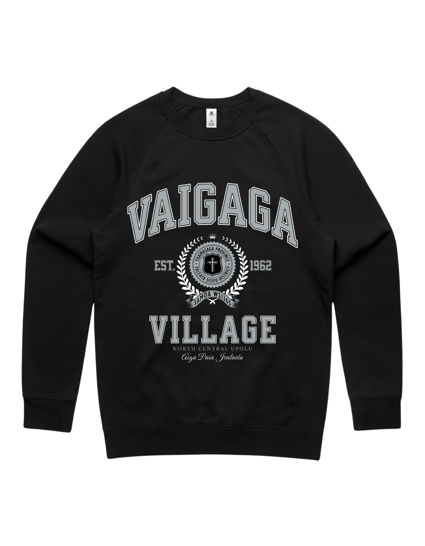 Vaigaga Varsity Crewneck 5100 - AS Colour - Silver Print