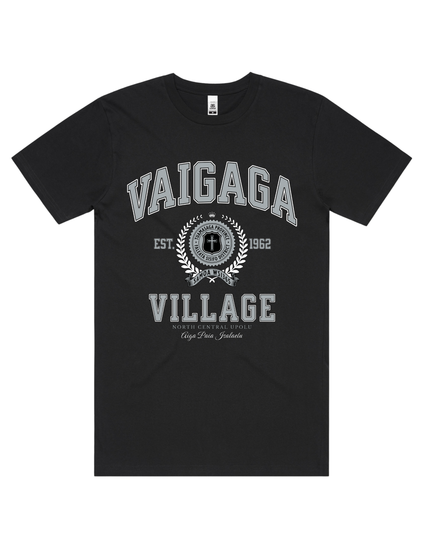 Vaigaga Varsity Tee 5050 - AS Colour - Silver Print