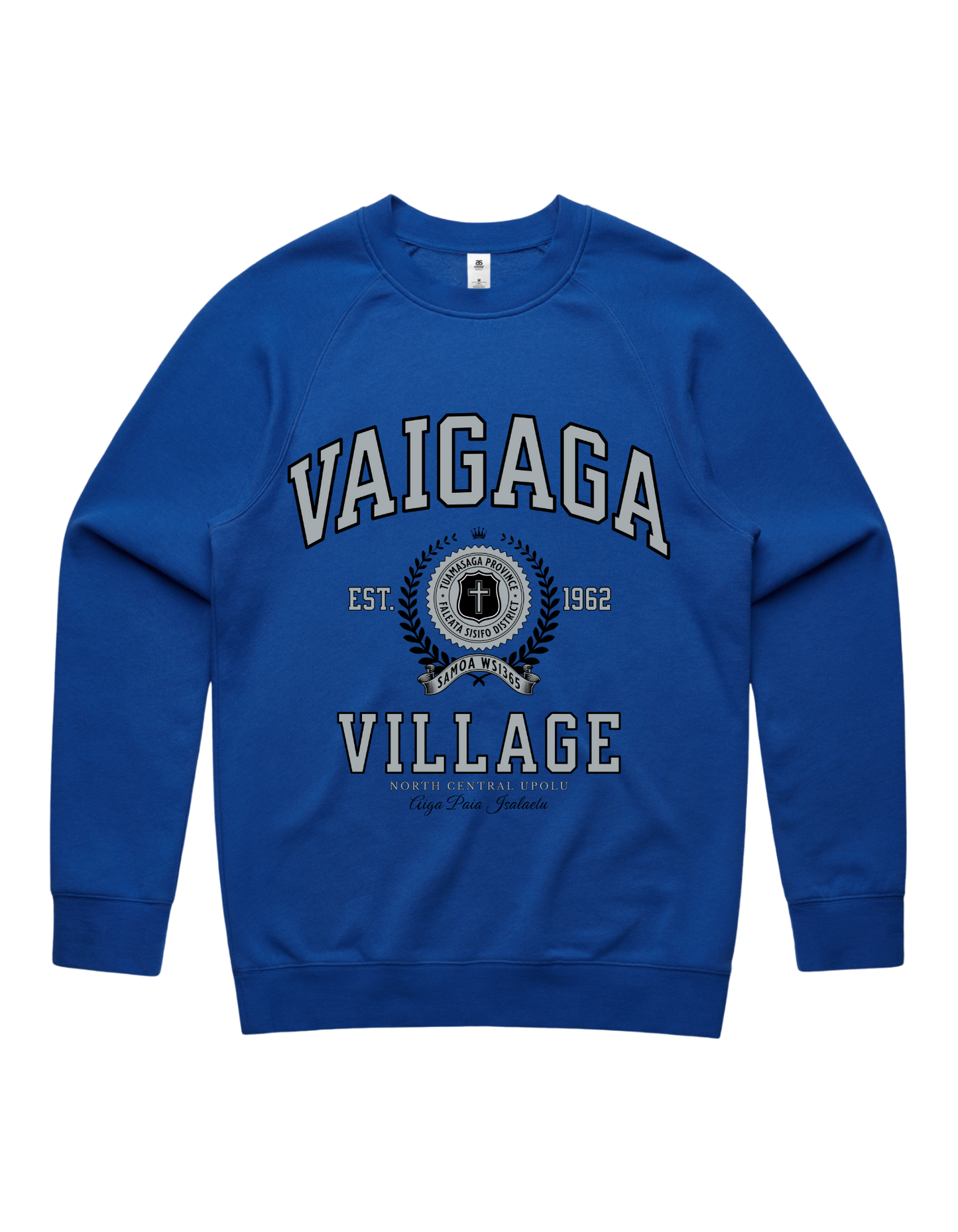 Vaigaga Varsity Crewneck 5100 - AS Colour - Silver Print