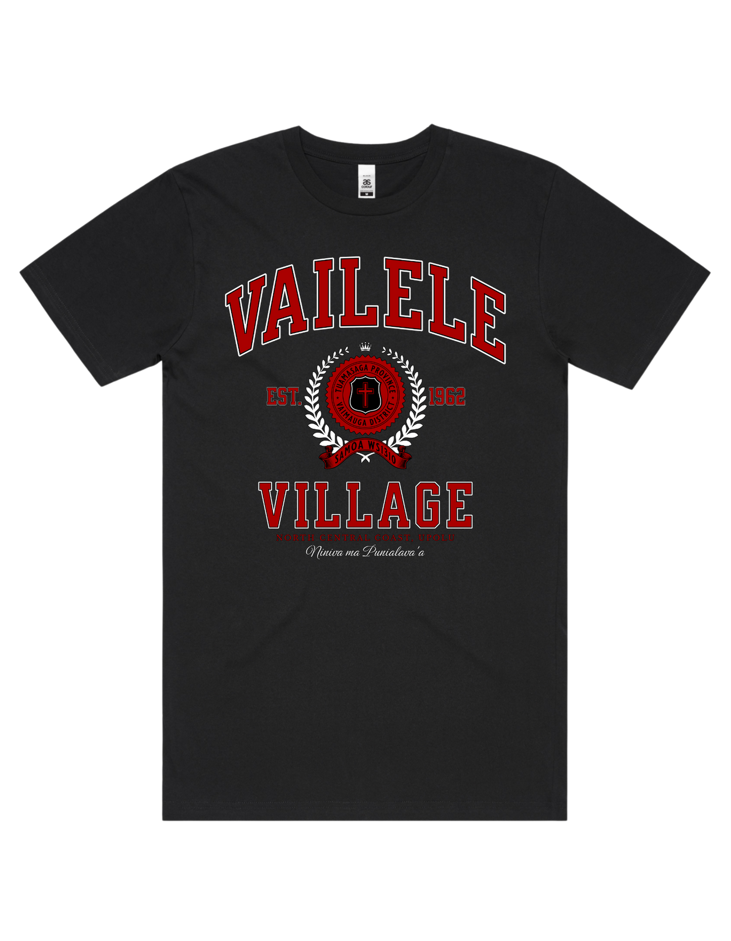 Vailele Varsity Tee 5050 - AS Colour - Red Print