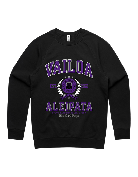 Vailoa Aleipata Varsity Crewneck 5100 - AS Colour - Purple Print