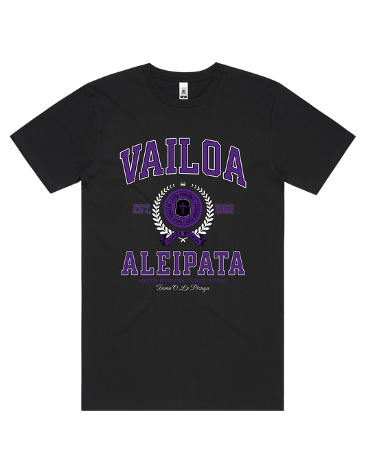 Vailoa Aleipata Varsity Tee 5050 - AS Colour - Purple Print