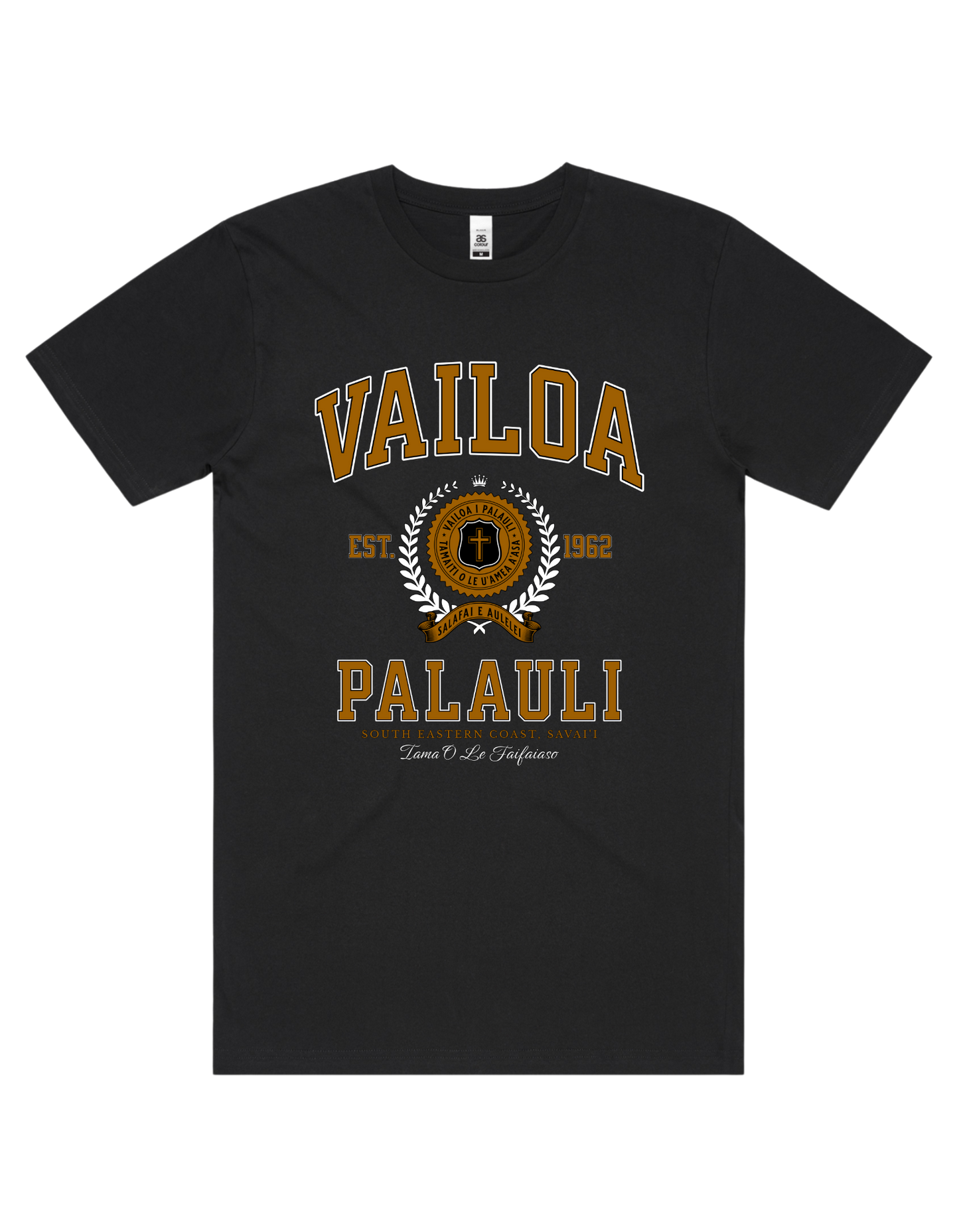 Vailoa Palauli Varsity Tee 5050 - AS Colour - Brown Print