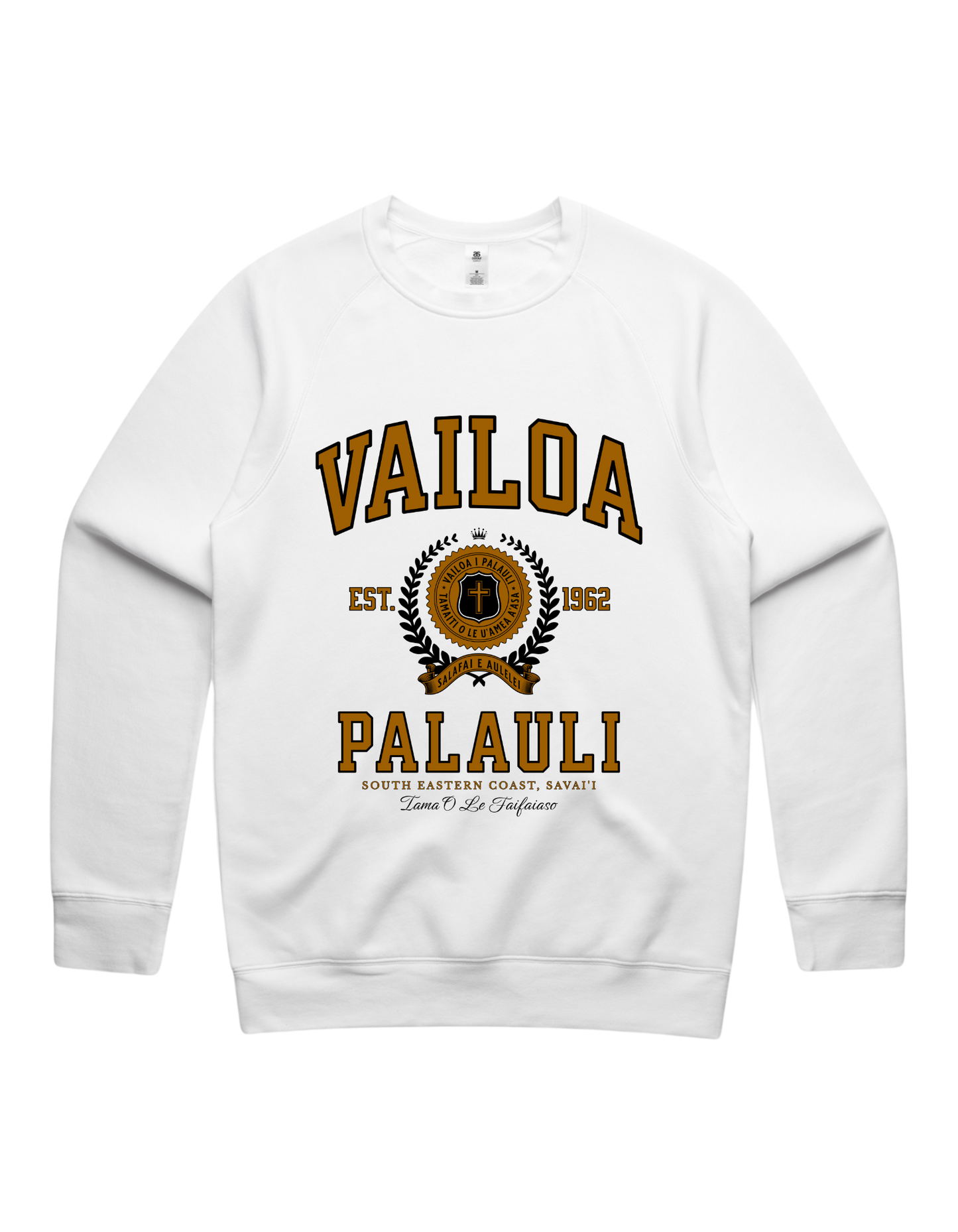 Vailoa Palauli Varsity Crewneck 5100 - AS Colour - Brown Print