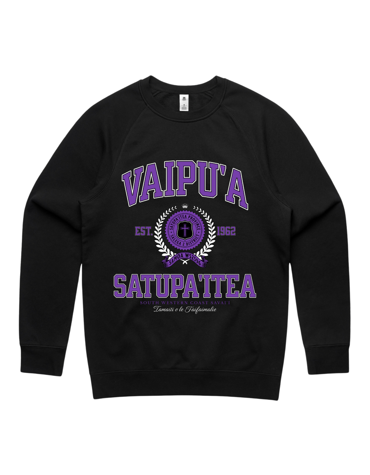 Vaipu'a Varsity Crewneck 5100 - AS Colour - Purple Print