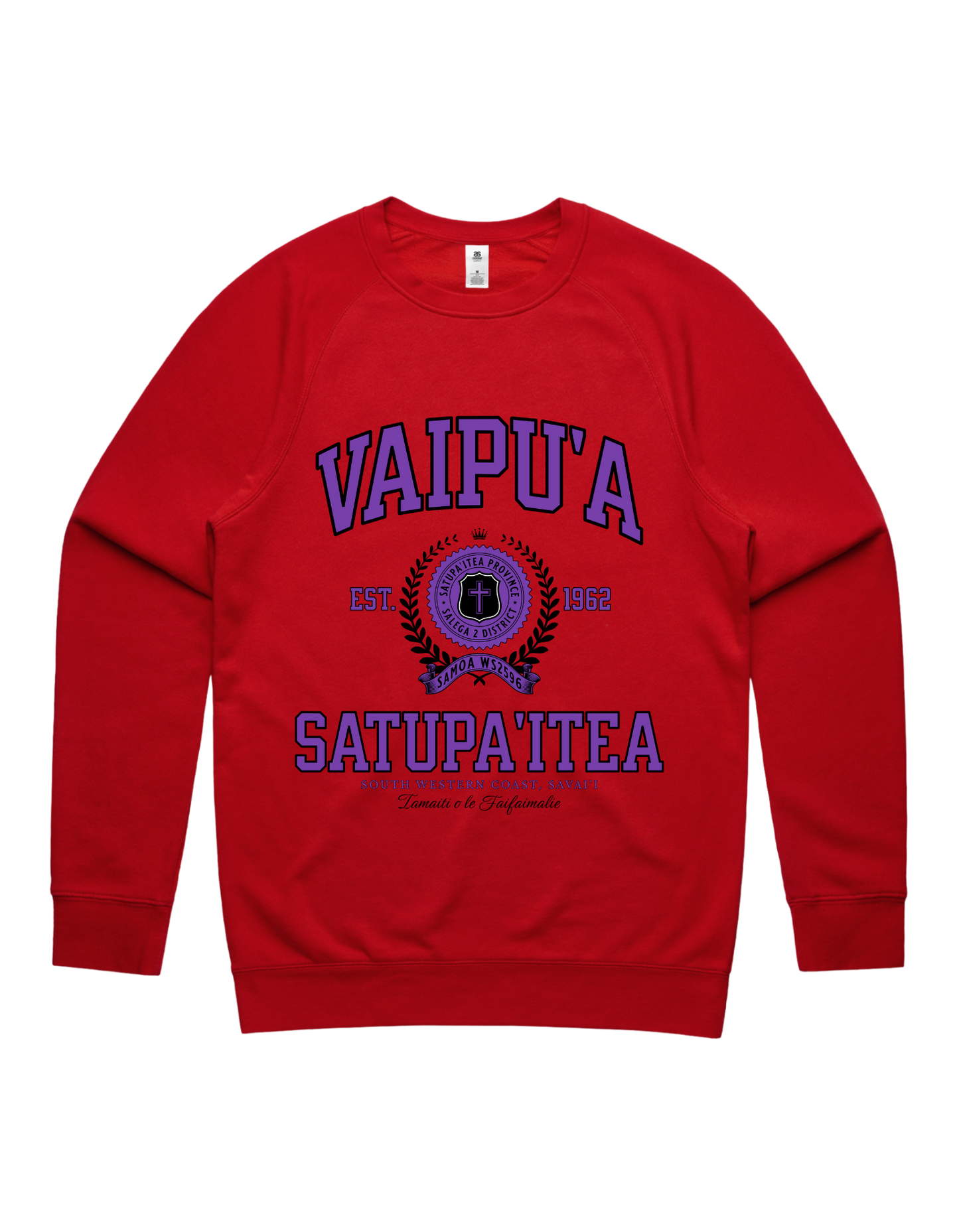 Vaipu'a Varsity Crewneck 5100 - AS Colour - Purple Print