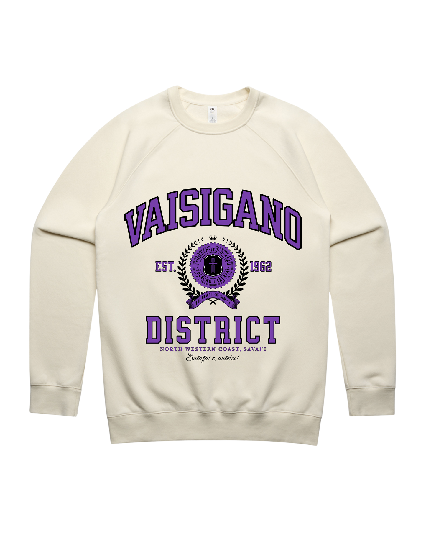 Vaisigano Varsity Crewneck 5100 - AS Colour - Purple Print