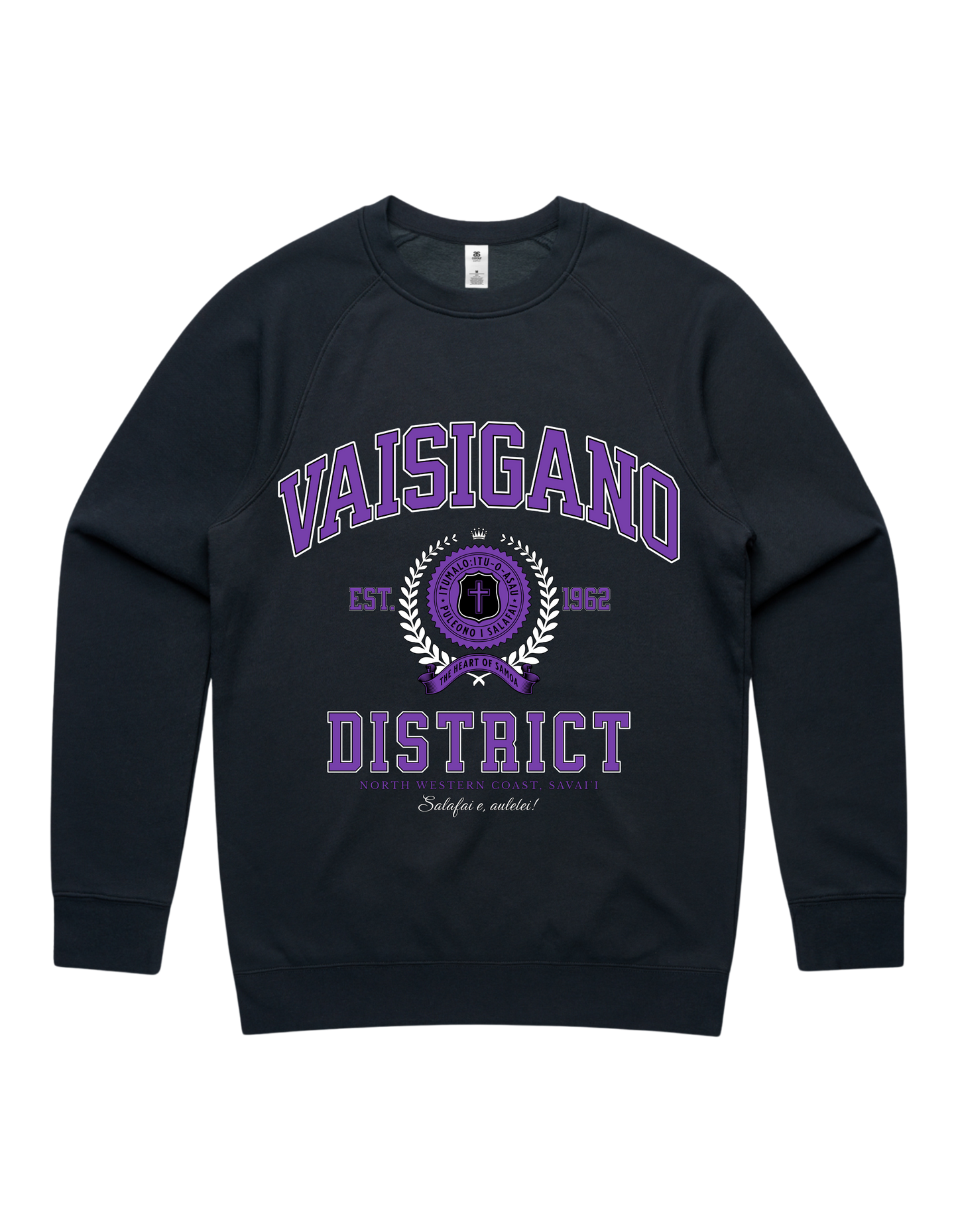 Vaisigano Varsity Crewneck 5100 - AS Colour - Purple Print