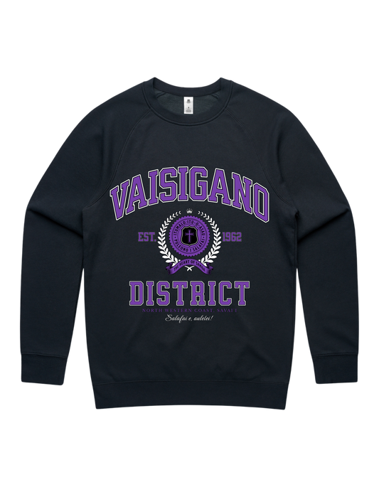 Vaisigano Varsity Crewneck 5100 - AS Colour - Purple Print