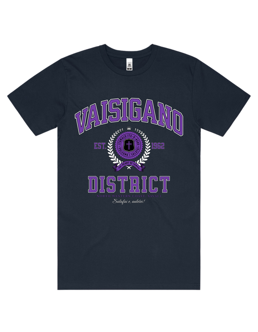 Vaisigano Varsity Tee 5050 - AS Colour - Purple Print